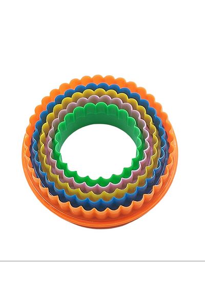 BV Set of 5 Circle cookie cutters, for biscuits or donuts, 9 cm, 517COF