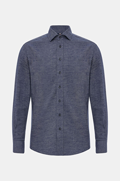 W Collection MAVİ UZUN KOLLU GÖMLEK