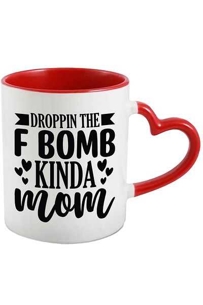 StoryGift Romania Heart Mug For A Tricky Mom - Loved One Appreciation Care With Heart Handle, With ,stg