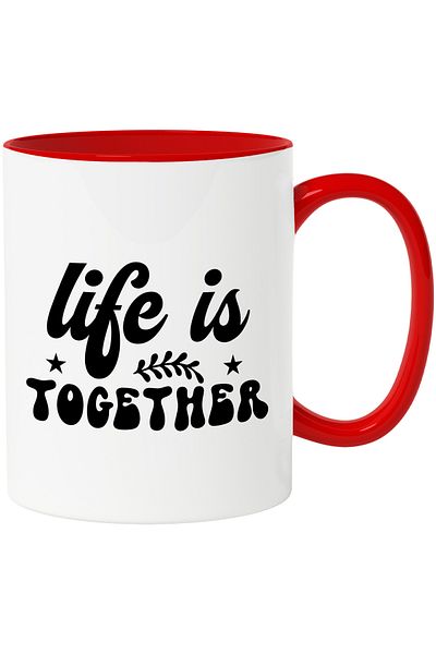 StoryGift Romania Mug with stars for those who believe that life means "together" with Handle, With, STG.