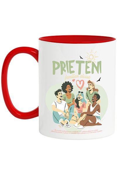 StoryGift Romania Friends Mug_ the sun of our lives, the chosen family, 330ml, Ceramic with Ro Handle, With, STG.