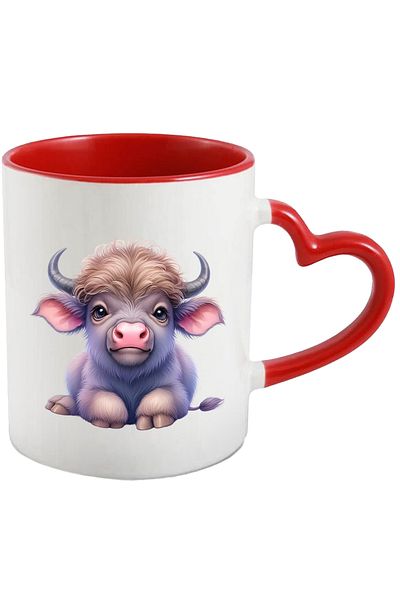 StoryGift Romania Mug with a little buffalo | illustration | stay well | domestic animal | for love, With ,STG.