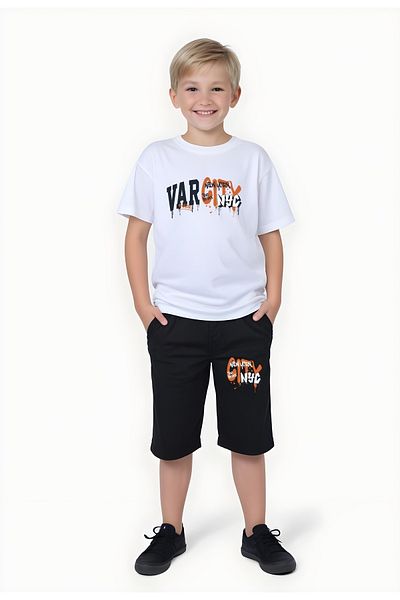 FYK KİDS Boys' Printer - Varciity Printed