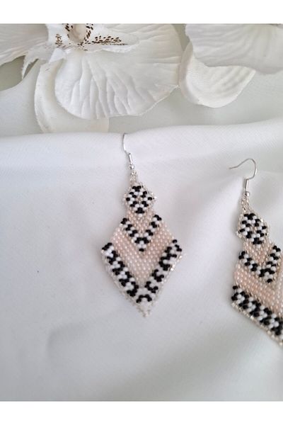 İPAR AKSESUAR SAND BEADS EMBROIDERY HANDMADE EARRING
