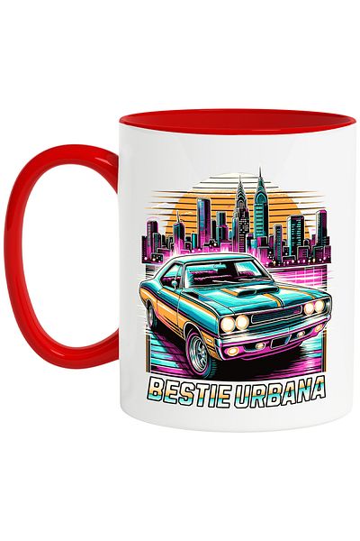 StoryGift Romania Urban Beast Mug Classic Race Car Racing Lovers, 330ml, Ceramic with, With, STG.