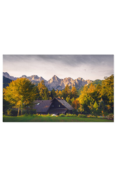 StoryGift Romania Tablou Canvas Peisaj Cu Varfuri De Munte Si Foliage Colorat...