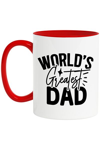 StoryGift Romania Mug for the coolest dad on the planet with a message in English with R Handle, Cu, STG.