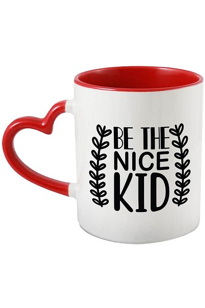 StoryGift Romania Mug with the message in English "Be the nice kid" - be a kind/good child with Handle I, With,STG.