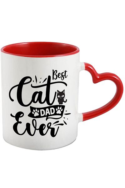 StoryGift Romania Mug for the coolest cat dad ever - feline with Handle, With, STG.