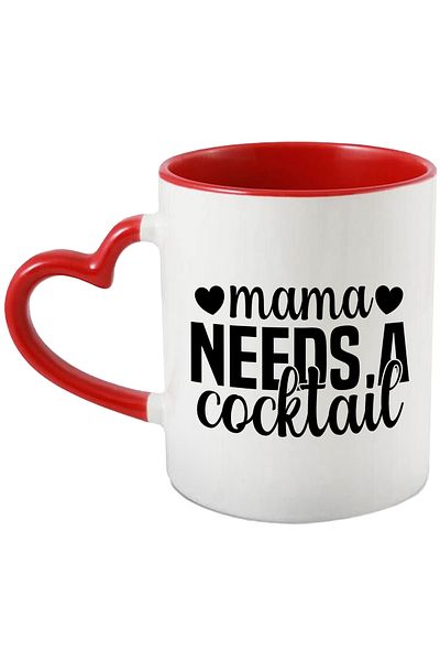StoryGift Romania Heart mug for a beloved mother who needs a cocktail - message in, With, STG.