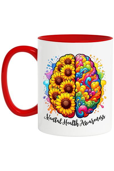 StoryGift Romania Mug with the message "Mental health awareness", illustration, motivational, awareness, With ,STG