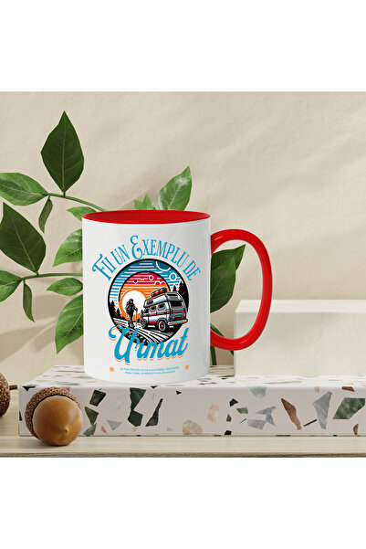 StoryGift Romania Be a Role Model Mug - Hiking, Caravan Travel, 330ml, Ceramic with , With ,STG.