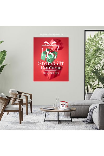 StoryGift Romania Mug With A Cow's Head | Illustration | Nature | Various Colored Flowers | Abstract, With ,stg