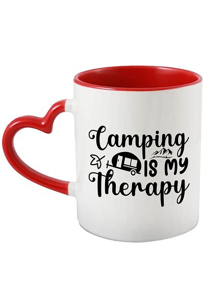 StoryGift Romania Mug for camping lovers with the message in English "Camping is my therapy" -, With ,STG.