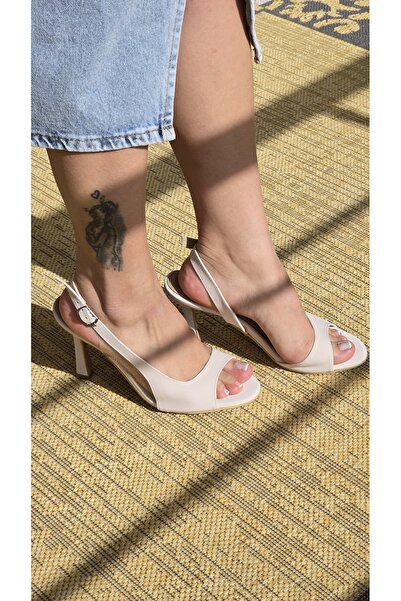 Melinta Shoes Melinta Yandan Şeffaf Kadın Topuklu Ayakkabı