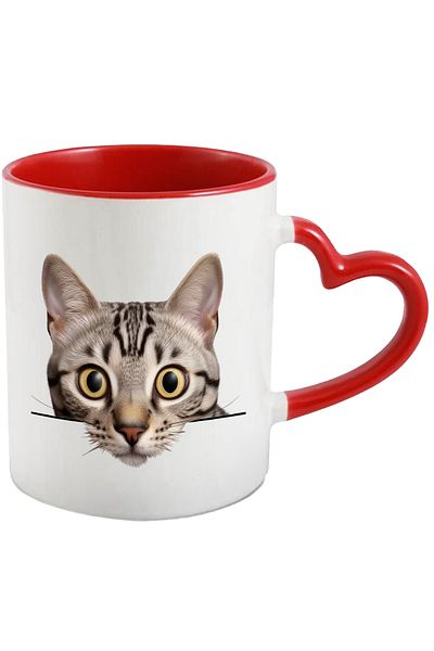 StoryGift Romania Mug With A Kitten Looking Surprised | Illustration | Amazed | For Lover, With ,stg