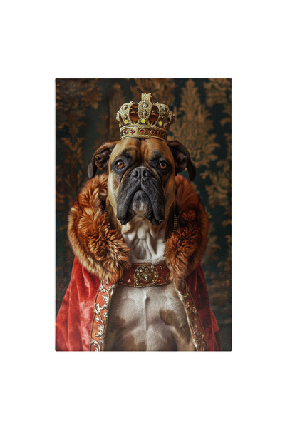 StoryGift Romania Tablou Canvas Regalitate Canină Boxer Francez În Straie De ...