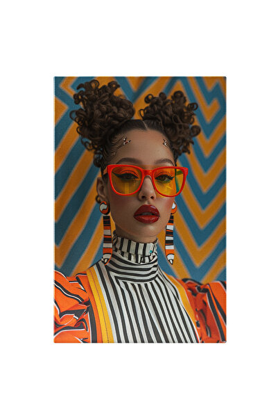 StoryGift Romania Tablou Canvas: Grandoare În Haine Și Accesorii Dungate Port...