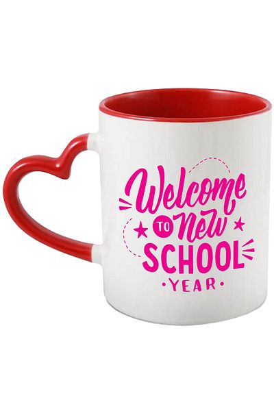 StoryGift Romania Mug with the message "Welcome to new school year" - welcome to the new school year with Ma, Cu, STG.