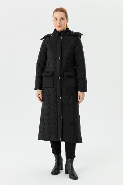 Günay Karaca Ahval Inflatable Women's Winter Coat Fiber Filling Hooded 6044