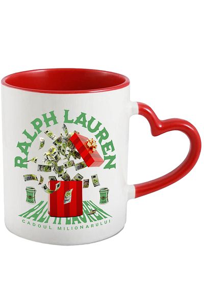 StoryGift Romania Mug __ - Millionaire's Gift, 330ml, Ceramic with Red Heart Handle, With M,STG.