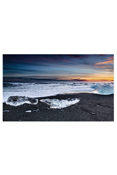 StoryGift Romania Tablou Canvas 90 X 60cm Marea Si Gheata In Lumina Apusului ...