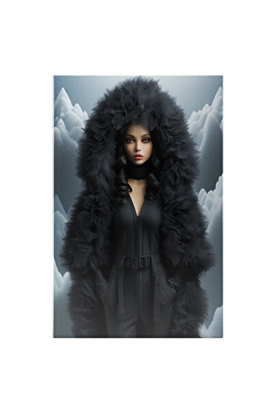 StoryGift Romania Tablou Canvas: Portret Papusa Fata Bruneta Cu Tinuta Elegan...