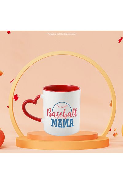 StoryGift Romania Mug for a mother of a baseball player - support affection with Ini Handle, With, STG.