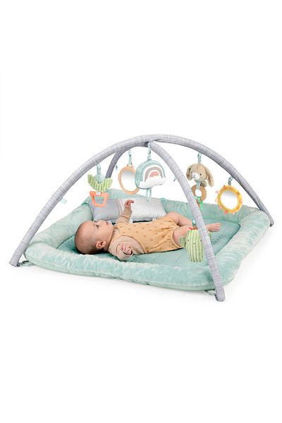 Ingenuity Calm Springs Desert Plush Play Gym with Toys & Mirror | Ages 0+