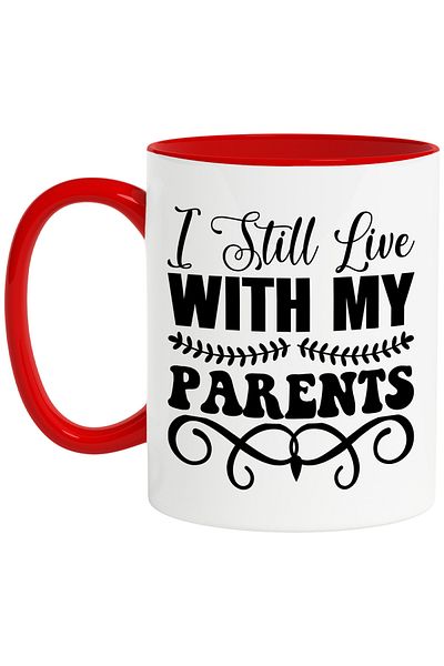 StoryGift Romania Mug for young people who still live with their parents with a message in English with, With, STG.