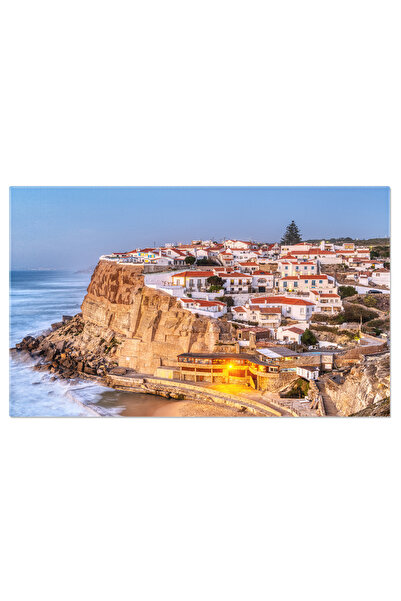 StoryGift Romania Tablou Canvas 140 x 90CM Azenhas do Mar Dupa Apus, Azenhas ...