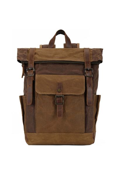 JOLAR. Unisex backpack for travel, hiking, vintage retro style, waterproof, JOLAR. YD-7951 Coffee
