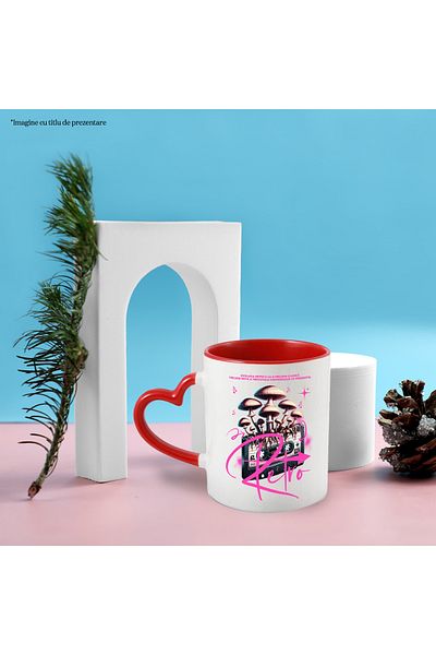 StoryGift Romania Retro Evolution Mug Audio Cassette Mushrooms Vintige, 330ml, Ceramic With Handle Ini, With, stg