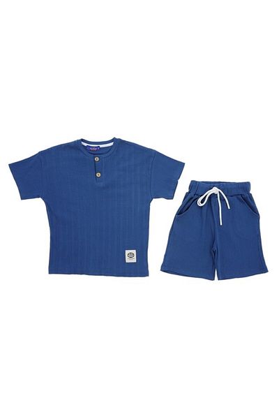 Atabay Kids Atabay 216-05-25 Men's Suit with Pocket Shorts, Collar Buttoned, Wrap Fabric, 5/12 Years