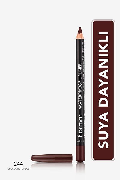 Flormar Waterproof Lip Liner (BROWN) - Waterproof Lipliner - 244 Chocolate Fund -8690604567591
