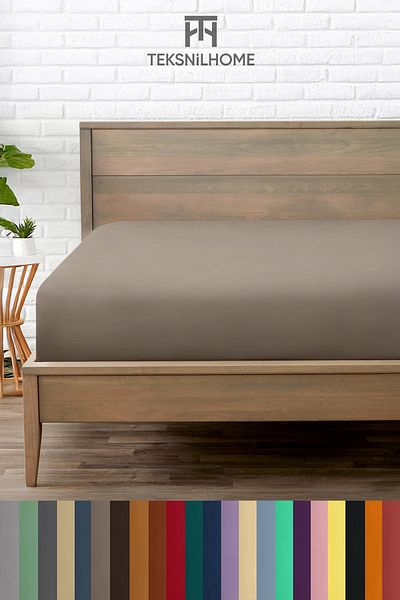 TeksNil Home 100% Microfiber Economical Combed Cotton Fitted Sheet Full Edge