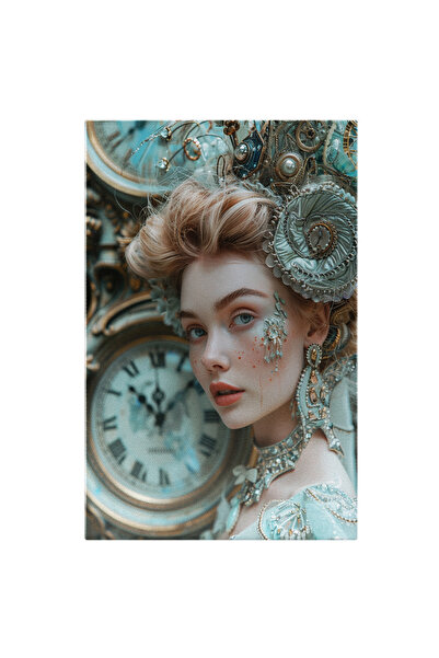 StoryGift Romania Tablou Canvas Chip Feminin Cu Ochii Albastrii Si Parul Blon...