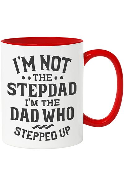 StoryGift Romania Mug with Funny Message in English I'm Not the Stepdad, I'm The Dad Who Stepped, With,STG.