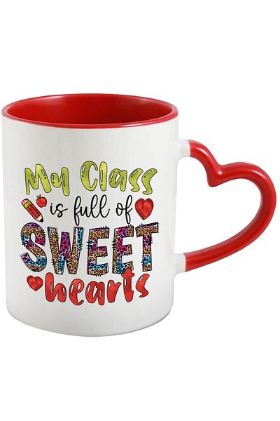 StoryGift Romania Mug with the message "My class is full of sweet hearts", school, teachers, students, co, With, STG.