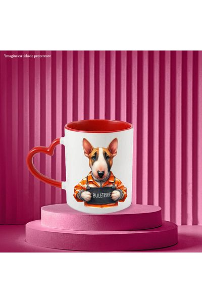 StoryGift Romania Mug with a puppy Prison break, profile picture, illustration, handcuffs, pr, With, STG.