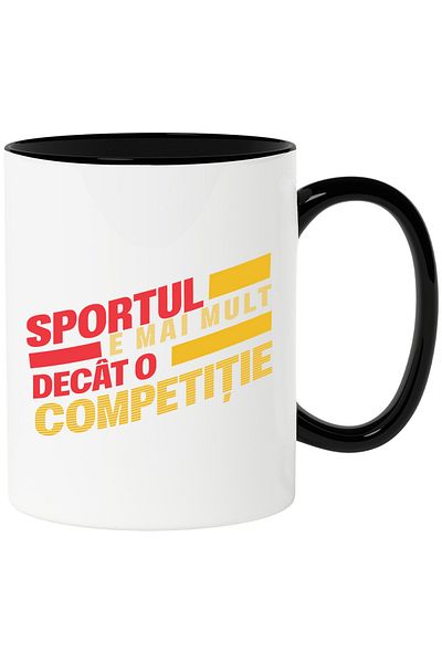 StoryGift Romania Mug Sport is more than competition, motivational, 330ml, Ceramic with Ma, Cu, STG.
