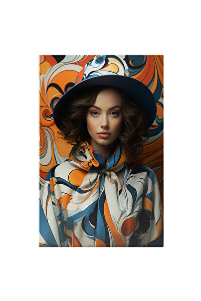 StoryGift Romania Tablou Canvas: Fotografie Cu O Fata Draguta Cu Palarie - Fo...