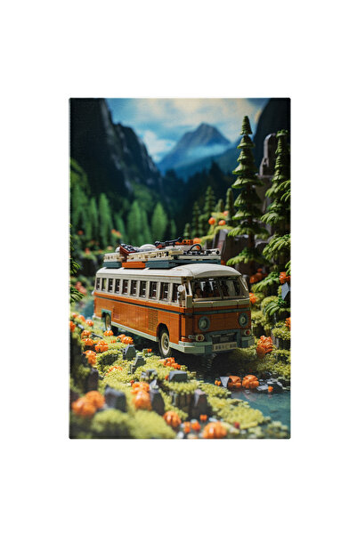 StoryGift Romania Tablou Canvas: Masina Drumeti Intre Munti Portocalie Aventu...