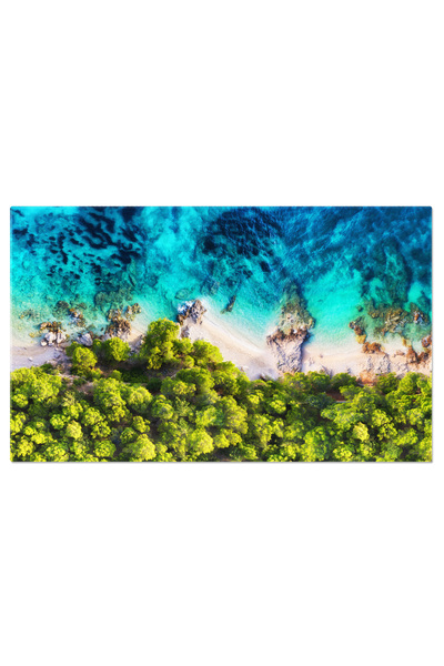 StoryGift Romania Tablou Canvas Panorama Coasta Aerial, Plaja, Croatia, Varf,...