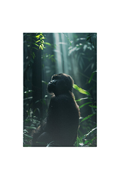 StoryGift Romania Tablou Canvas: Puiul De Gorila Ramas Singur In Jungla Se Ui...