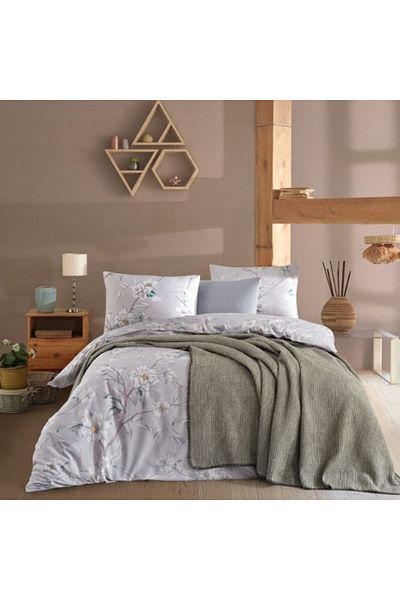 Nazenin Set 5 pieces, bed linen + blanket, Nazenin Home, Laris Green