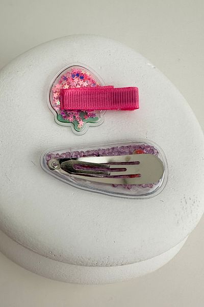 Modex Pink Strawberry Beaded Double Children's Buckle for 0-2 Years (5cm)