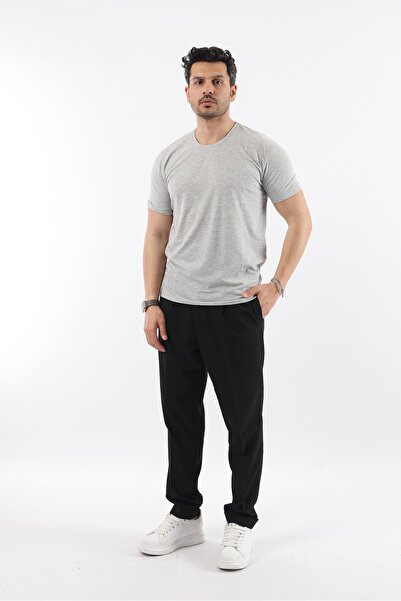 Rodrigo Ανδρικό μπλουζάκι με λαιμόκοψη από βαμβακερό λεπτό και απλό μπλουζάκι