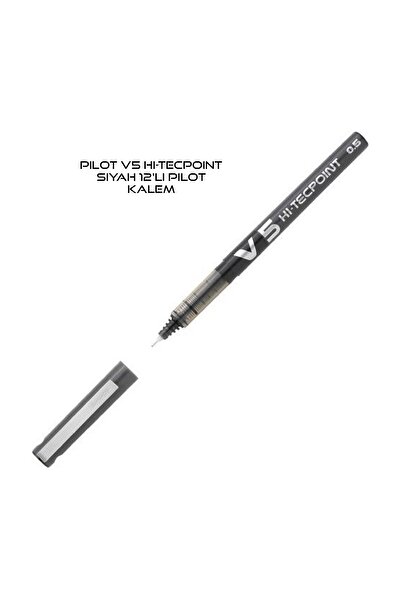 Pilot V5 Hi-Tecpoint Siyah 12'li Kalem
