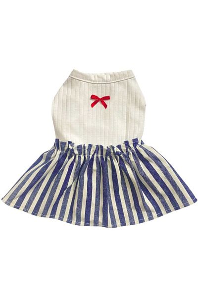 GedyCo Lady Small Breed Dog Dress with Denim Skirt
